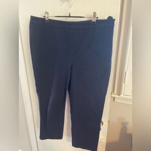 Talbots Chatham Crop navy pants. Size 14